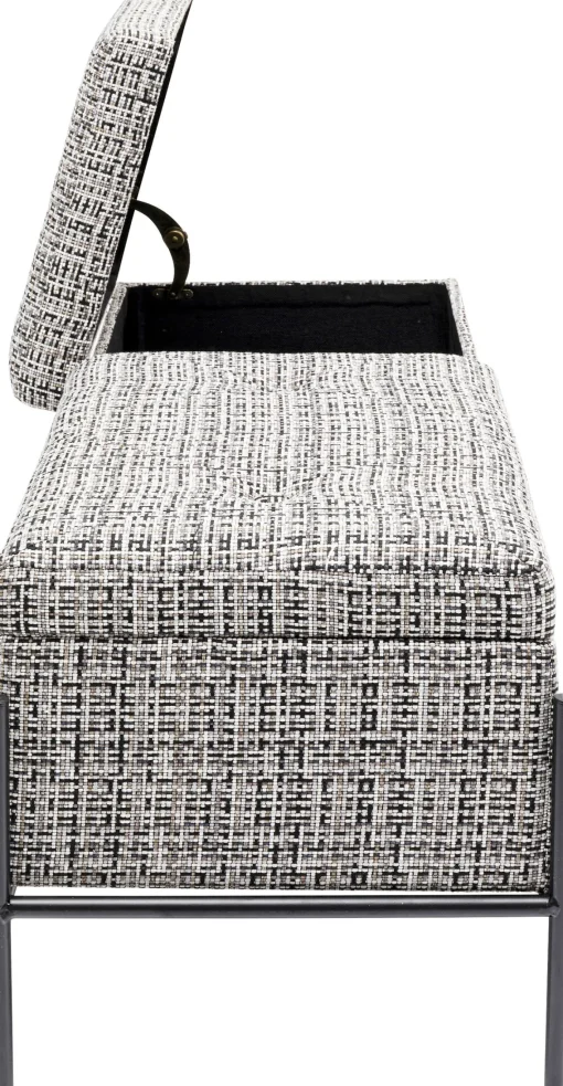 KARE Design PANCA BUTTONS STORAGE BIANCO&NERO GRANDE - KARE> Panche