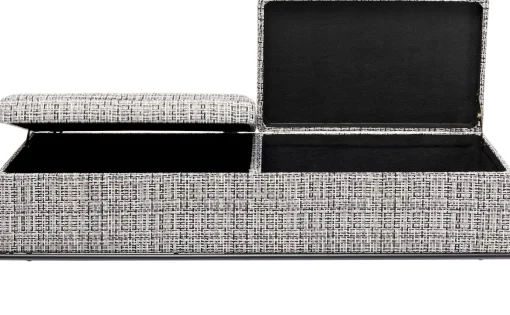 KARE Design PANCA BUTTONS STORAGE BIANCO&NERO GRANDE - KARE> Panche