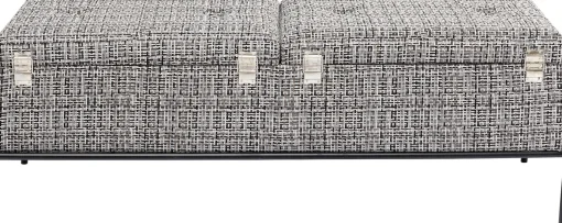 KARE Design PANCA BUTTONS STORAGE BIANCO&NERO GRANDE - KARE> Panche