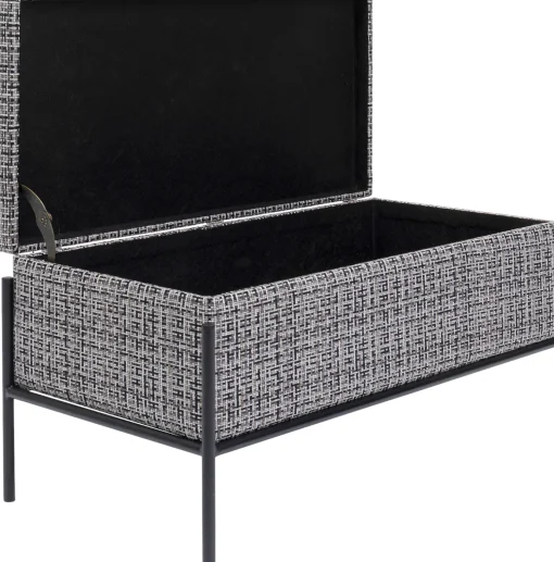 KARE Design Panca Buttons Storage Bianco&Nero Piccolo - KARE> Panche