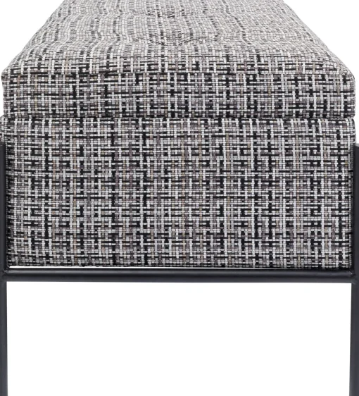 KARE Design Panca Buttons Storage Bianco&Nero Piccolo - KARE> Panche