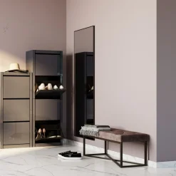 KARE Design PANCA CROSSOVER GRIGIO/NERO 90X40CM - KARE> Panche