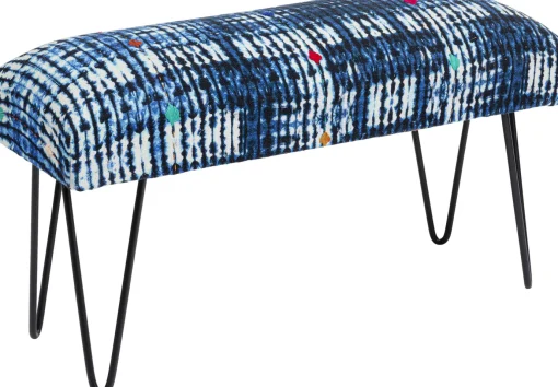 KARE Design Panca Desna Patchwork blu 80cm - KARE> Panche