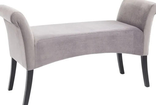 KARE Design Panca Imbottita Motley Velluto Grigio-Argento - KARE> Panche