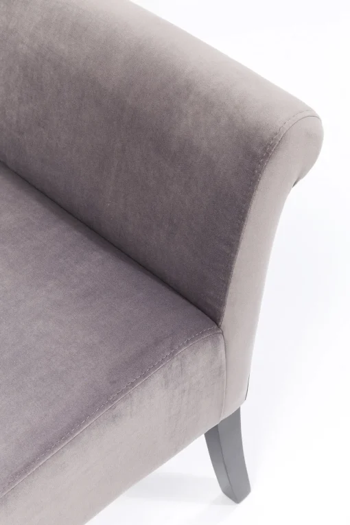 KARE Design Panca Imbottita Motley Velluto Grigio-Argento - KARE> Panche