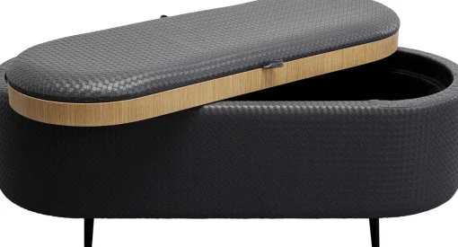 KARE Design Panca Venezia Storage Black 100cm - KARE> Panche