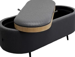 KARE Design Panca Venezia Storage Black 100cm - KARE></noscript> Panche