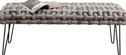 KARE Design Panca Weave grigio 128cm - KARE> Panche