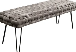 KARE Design Panca Weave grigio 128cm - KARE> Panche