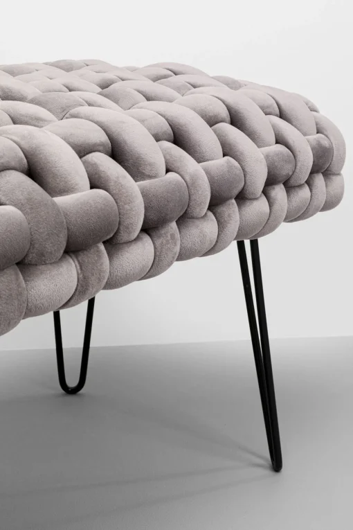KARE Design Panca Weave grigio 128cm - KARE> Panche