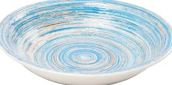 KARE Design Piatto Fondo Swirl Blu Ø21cm - KARE> Stoviglie|Piatto