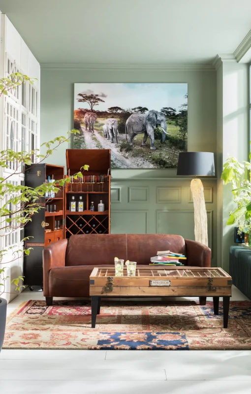 KARE Design PICTURE GLASS ELEFANT FAMILY 160X120CM - KARE> Quadri