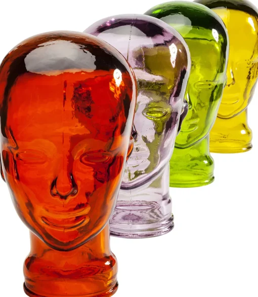 KARE Design Poggia cuffia a forma di testa trasparente 29cm - KARE> Statuette Decorative