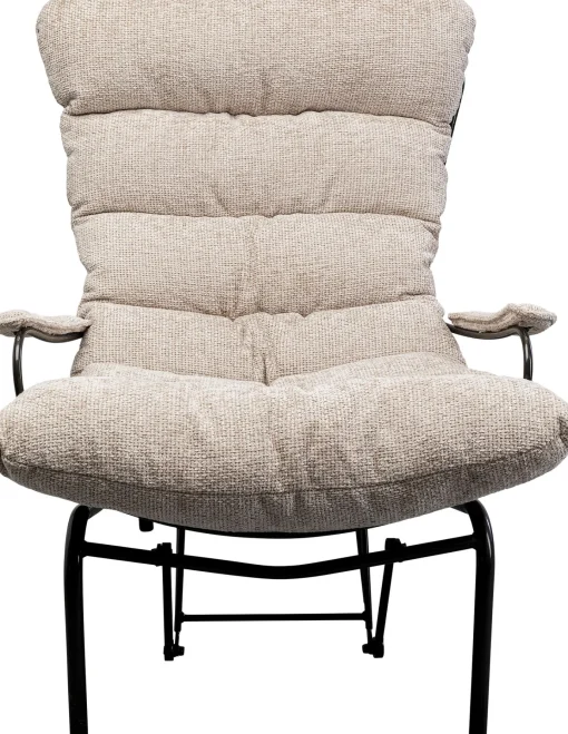 KARE Design Poltrona + sgabello Vienna Swing Beige - KARE> Poltrone