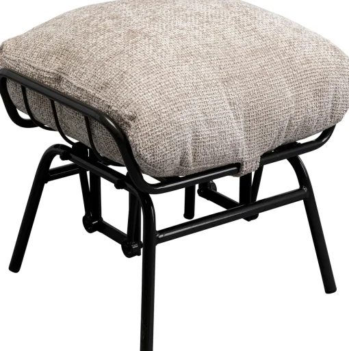 KARE Design Poltrona + sgabello Vienna Swing Beige - KARE> Poltrone