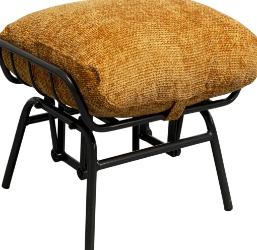 KARE Design Poltrona + sgabello Vienna Swing Giallo - KARE> Poltrone