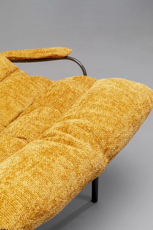 KARE Design Poltrona + sgabello Vienna Swing Giallo - KARE> Poltrone