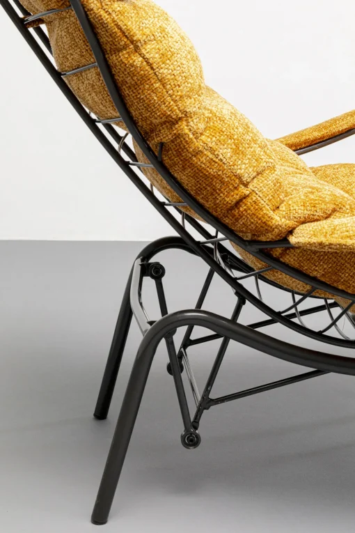 KARE Design Poltrona + sgabello Vienna Swing Giallo - KARE> Poltrone