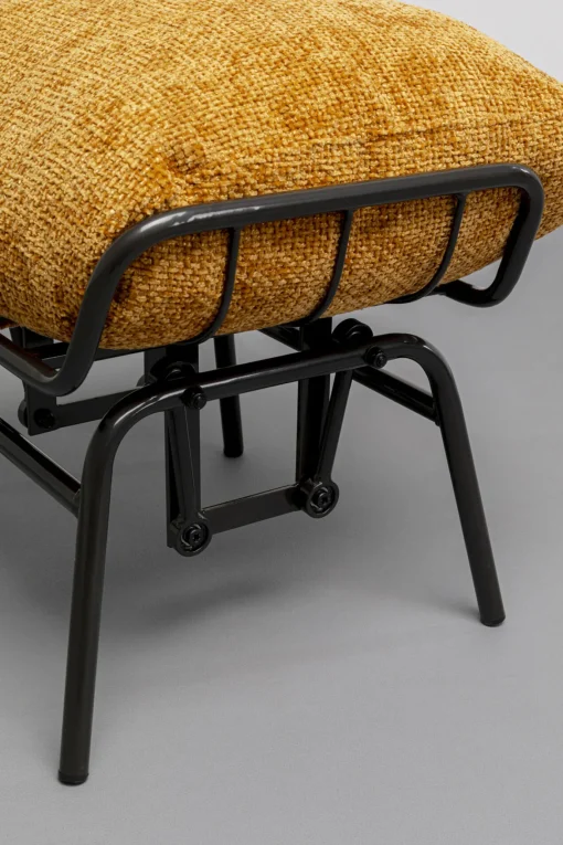 KARE Design Poltrona + sgabello Vienna Swing Giallo - KARE> Poltrone
