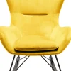 KARE Design Poltrona a dondolo Oslo giallo - KARE> Poltrone