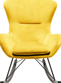 KARE Design Poltrona a dondolo Oslo giallo - KARE> Poltrone