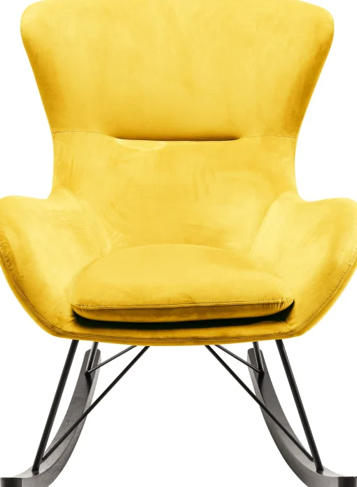 KARE Design Poltrona a dondolo Oslo giallo - KARE> Poltrone