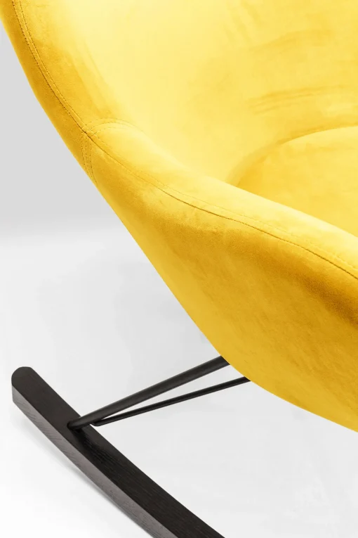KARE Design Poltrona a dondolo Oslo giallo - KARE> Poltrone