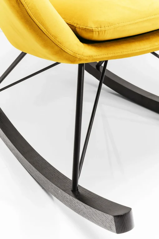KARE Design Poltrona a dondolo Oslo giallo - KARE> Poltrone