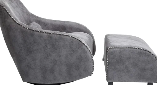 KARE Design POLTRONA A DONDOLO SWING RITMO VINTAGE GRIGIO - KARE> Poltrone