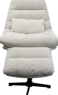 KARE Design Poltrona girevole + sgabello Columbia - KARE> Poltrone