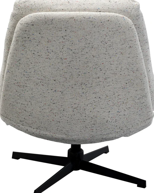 KARE Design Poltrona girevole + sgabello Columbia - KARE> Poltrone