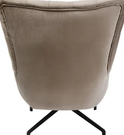 KARE Design Poltrona girevole Bellissima velluto beige - KARE></noscript> Poltrone