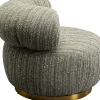 KARE Design Poltrona girevole Couture Strisce Blu - KARE> Poltrone