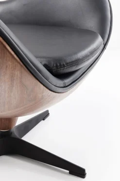 KARE Design Poltrona Girevole Lounge Nero/Noce - KARE></noscript> Poltrone