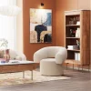 KARE Design Poltrona girevole Maye crema - KARE> Poltrone