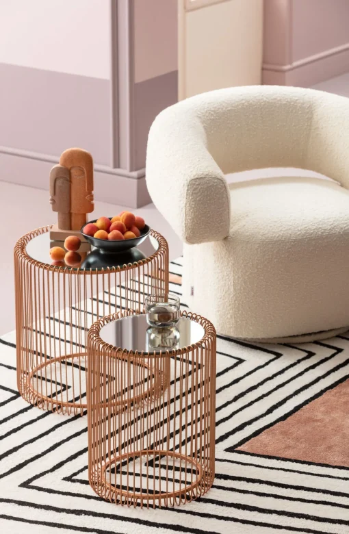KARE Design Poltrona girevole Maye crema - KARE> Poltrone