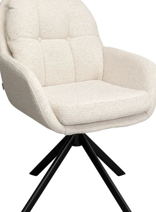 KARE Design Poltrona girevole Molly beige - KARE> Sedie