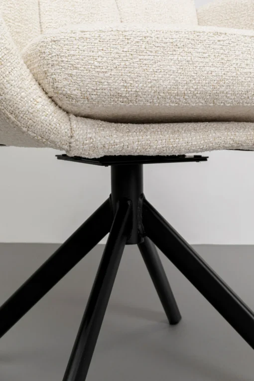 KARE Design Poltrona girevole Molly beige - KARE> Sedie