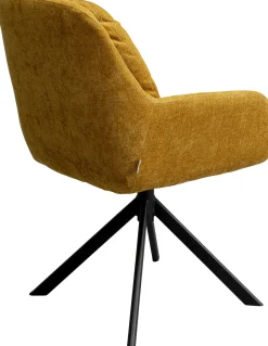 KARE Design Poltrona girevole Molly giallo - KARE> Sedie