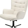 KARE Design Poltrona girevole Oscar crema - KARE> Poltrone