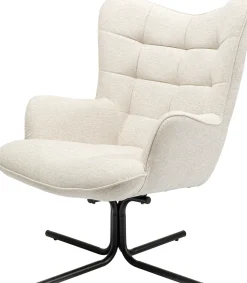 KARE Design Poltrona girevole Oscar crema - KARE> Poltrone