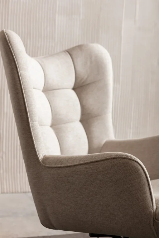 KARE Design Poltrona girevole Oscar crema - KARE> Poltrone