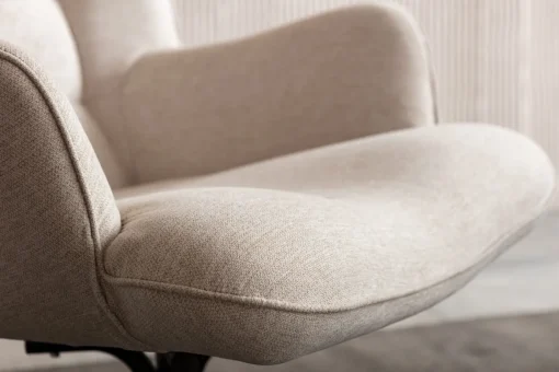 KARE Design Poltrona girevole Oscar crema - KARE> Poltrone