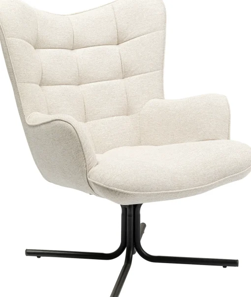 KARE Design Poltrona girevole Oscar crema - KARE> Poltrone