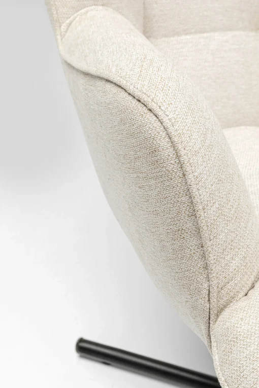 KARE Design Poltrona girevole Oscar crema - KARE> Poltrone