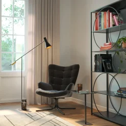 KARE Design Poltrona girevole Oscar velluto nero - KARE> Poltrone