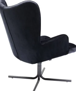 KARE Design Poltrona girevole Oscar velluto nero - KARE></noscript> Poltrone