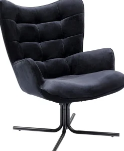 KARE Design Poltrona girevole Oscar velluto nero - KARE></noscript> Poltrone