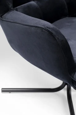 KARE Design Poltrona girevole Oscar velluto nero - KARE></noscript> Poltrone