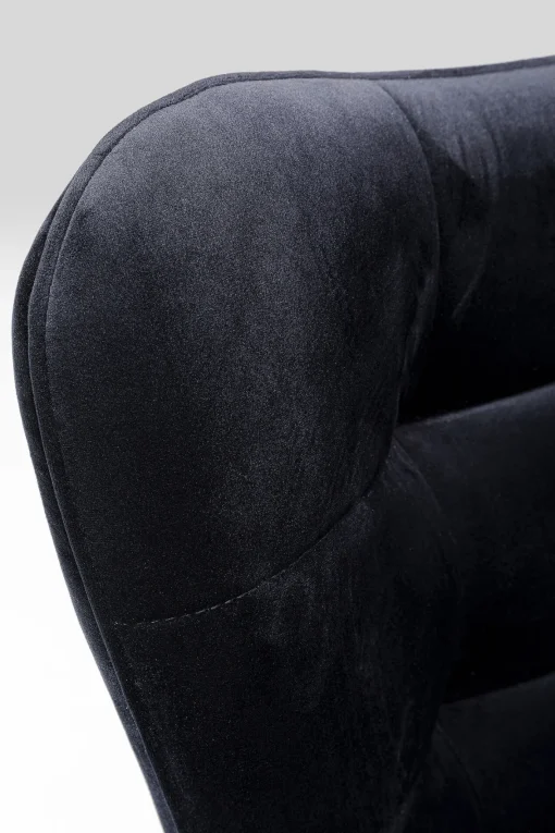 KARE Design Poltrona girevole Oscar velluto nero - KARE> Poltrone